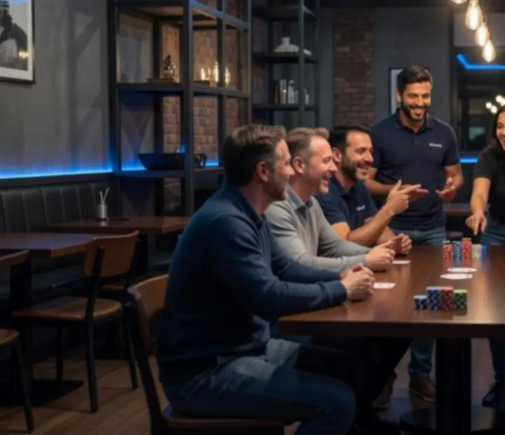 Offline póker est baráti társasággal a City Lounge 365-ben